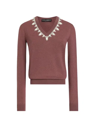 Dolce & Gabbana Cashmere Pullover In Pink