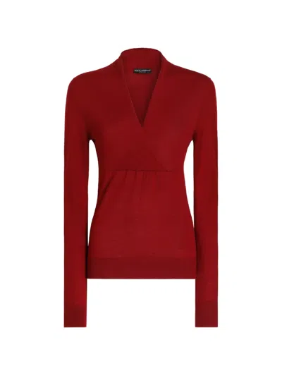 Dolce & Gabbana Cashmere Pullover In Red