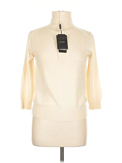 Dolce & Gabbana Cashmere Pullover Sweater In Neutral