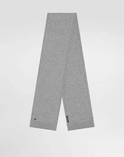 Dolce & Gabbana Cashmere Scarf In Grey