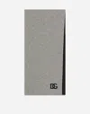 Dolce & Gabbana Cashmere Scarf With Dg Logo In Grey