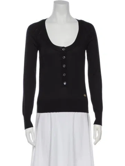 Pre-owned Dolce & Gabbana Cashmere Scoop Neck Sweater In Black