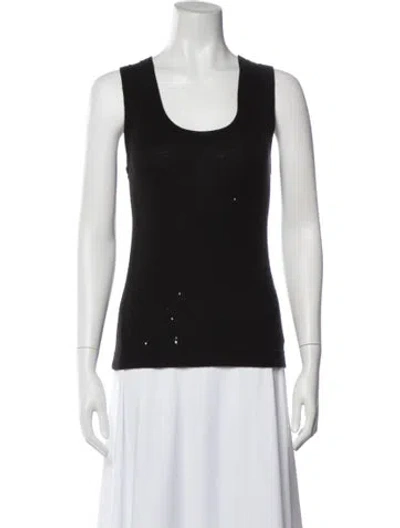 Pre-owned Dolce & Gabbana Cashmere Scoop Neck Sweater In Black