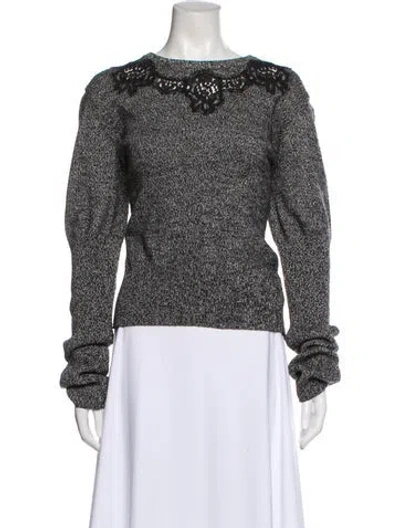 Pre-owned Dolce & Gabbana Cashmere Scoop Neck Sweater In Gray