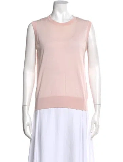 Pre-owned Dolce & Gabbana Cashmere Scoop Neck Sweater In Pink