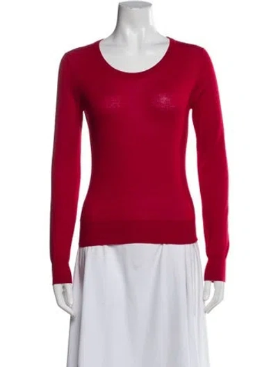 Pre-owned Dolce & Gabbana Cashmere Scoop Neck Sweater In Red