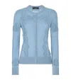 Dolce & Gabbana Cashmere And Silk Cardigan With Lace Inlay In Multi