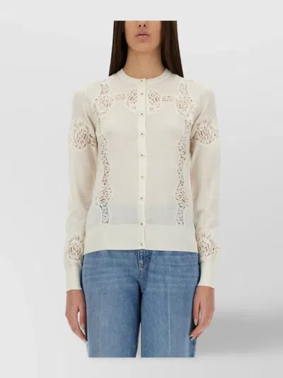 DOLCE & GABBANA CASHMERE SILK LACE CARDIGAN