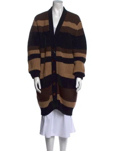 Pre-owned Dolce & Gabbana Cashmere Striped Sweater In Black