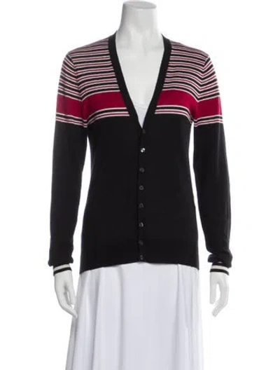 Pre-owned Dolce & Gabbana Cashmere Striped Sweater In Black