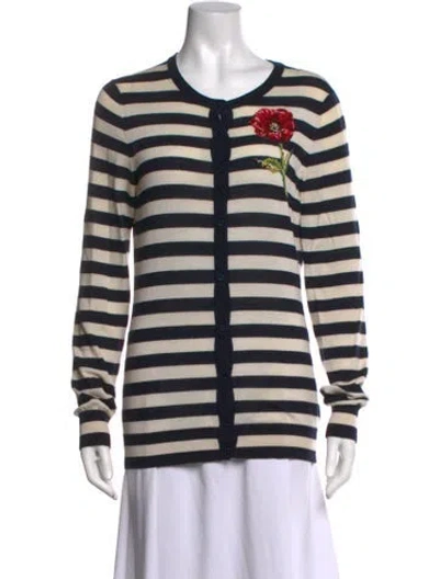 Pre-owned Dolce & Gabbana Cashmere Striped Sweater In Blue