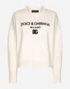 Dolce & Gabbana Dg-logo Cashmere Jumper In White