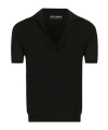 Dolce & Gabbana Cashmere Polo Pullover In Black
