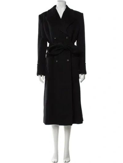 Pre-owned Dolce & Gabbana Cashmere Trench Coat In Black