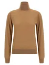 Dolce & Gabbana Cashmere Turtleneck Pullover In Brown