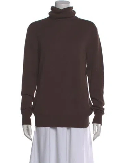 Pre-owned Dolce & Gabbana Cashmere Turtleneck Sweater In Brown