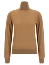 Dolce & Gabbana Cashmere Turtleneck Sweater Sweaters And Cardigans Beige In Brown