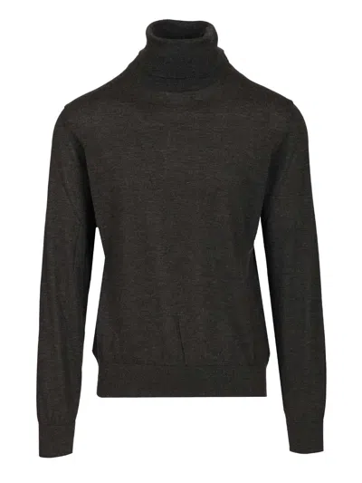 DOLCE & GABBANA CASHMERE TURTLENECK SWEATER KNITWEAR GREY