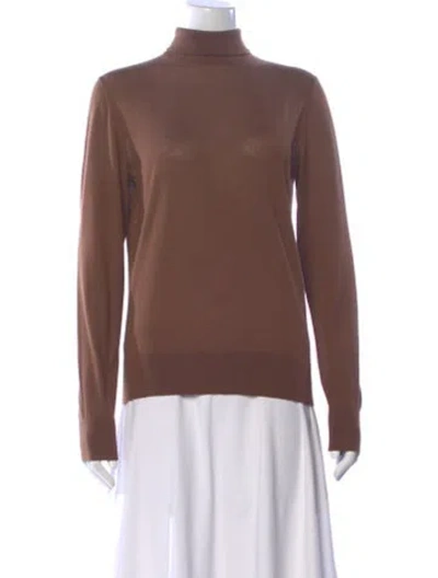 Pre-owned Dolce & Gabbana Cashmere Turtleneck Sweater W/ Tags In Brown
