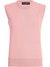 Dolce & Gabbana Cashmere Tank Top With Inside-out Seams In Pink