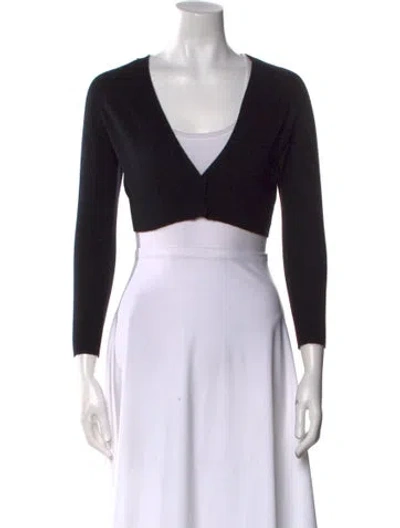 Pre-owned Dolce & Gabbana Cashmere V-neck Sweater In Black