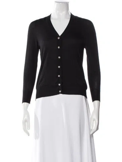 Pre-owned Dolce & Gabbana Cashmere V-neck Sweater In Black