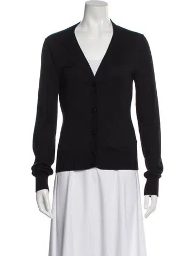 Pre-owned Dolce & Gabbana Cashmere V-neck Sweater In Black