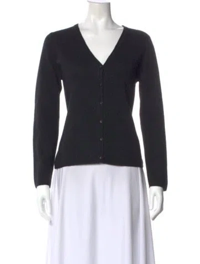 Pre-owned Dolce & Gabbana Cashmere V-neck Sweater In Black