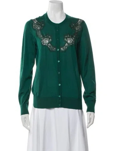 Pre-owned Dolce & Gabbana Cashmere V-neck Sweater In Green
