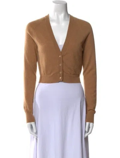 Pre-owned Dolce & Gabbana Cashmere V-neck Sweater In Neutral