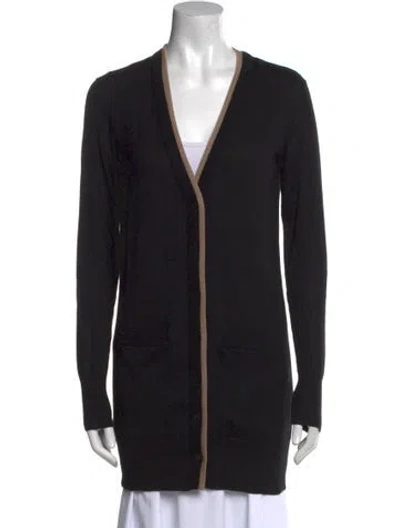 Pre-owned Dolce & Gabbana Cashmere V-neck Sweater W/ Tags In Black