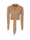 Dolce & Gabbana Cashmere Wrap Cardigan In Neutral