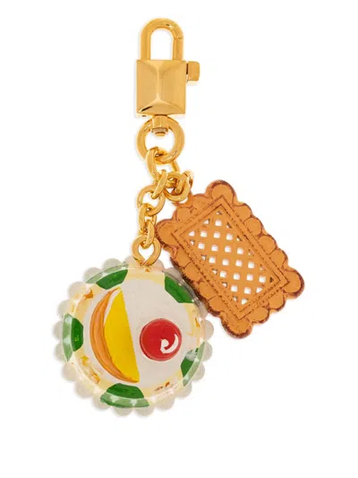Dolce & Gabbana Sicilian Cassata Keychain Charm In Gold