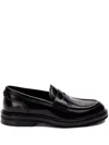 Dolce & Gabbana Women's Black Casual Moccasin Metallic Logo Heel In Black
