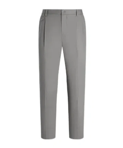 Dolce & Gabbana Casual Pants With Belt Loops In Gray