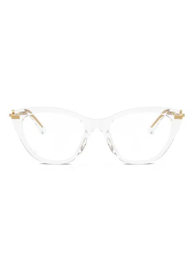 Dolce & Gabbana Brille Mit Cat-eye-gestell In White