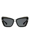 Dolce & Gabbana Metal Print Sunglasses In Black