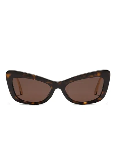 Dolce & Gabbana Cat-eye Frame Sunglasses In Brown