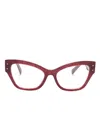 Dolce & Gabbana Cat Eye Glasses In Red