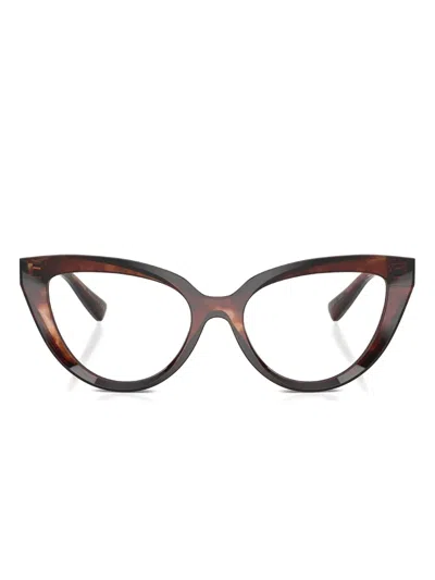 Dolce & Gabbana Cat-eye Glasses In Red