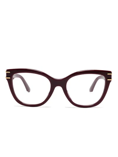 Dolce & Gabbana Cat-eye-brille In Rot