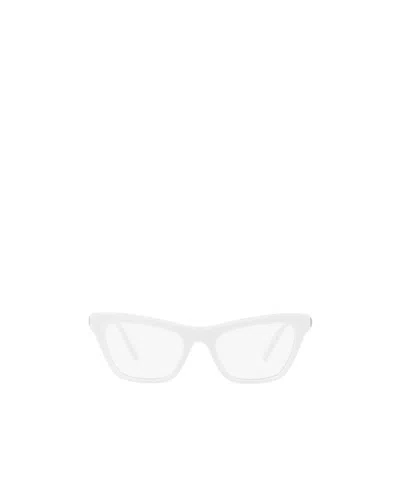 Dolce & Gabbana Cat's Eye Profile Flat Mirror In White
