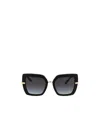 Dolce & Gabbana Womens Black Dg4373 Square-frame Acetate Sunglasses In Black