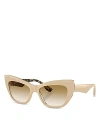 Dolce & Gabbana Dolce And Gabbana Gradient Light Brown Cat Eye Ladies Sunglasses Dg4417 338113 54 In Tan/tan Gradient