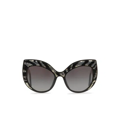 Dolce & Gabbana Cat Eye Sunglasses In Black