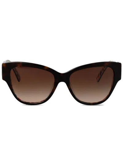 Dolce & Gabbana Havana Acetate Sunglasses In Black