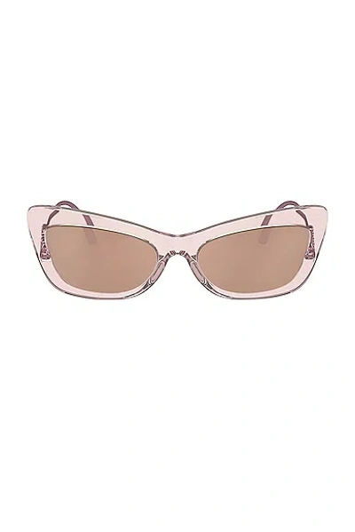 Dolce & Gabbana Dg Logo Acetate & Plastic Cat-eye Sunglasses In Pink