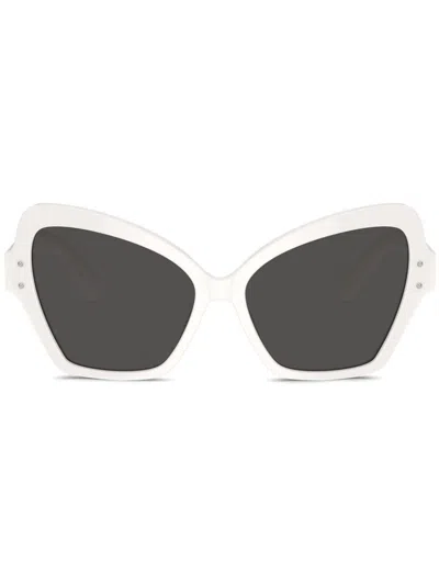 Dolce & Gabbana Cat-eye Sunglasses In Weiss