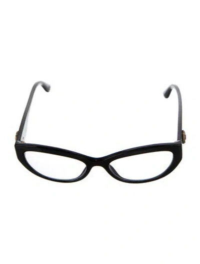Pre-owned Dolce & Gabbana Cat-eye Eyeglasses In Black