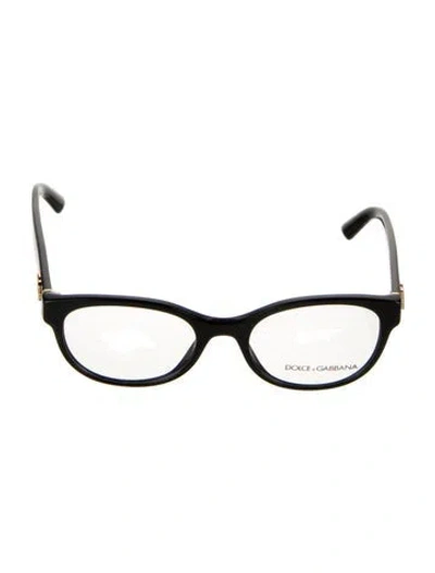 Pre-owned Dolce & Gabbana Cat-eye Eyeglasses In Black